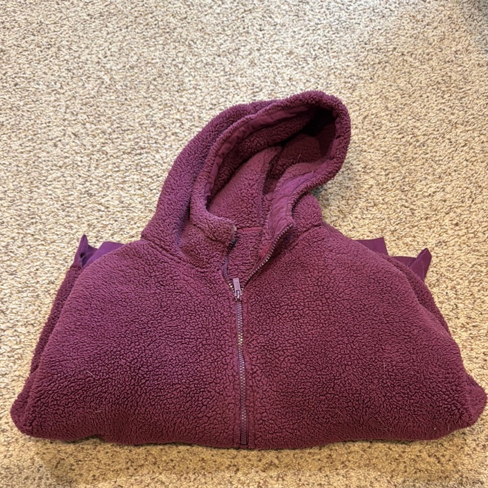 Plush Purple Hooded Jacket
